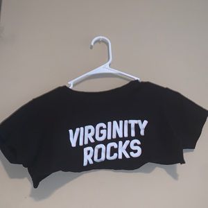 Cropped Virginity Rocks Tee